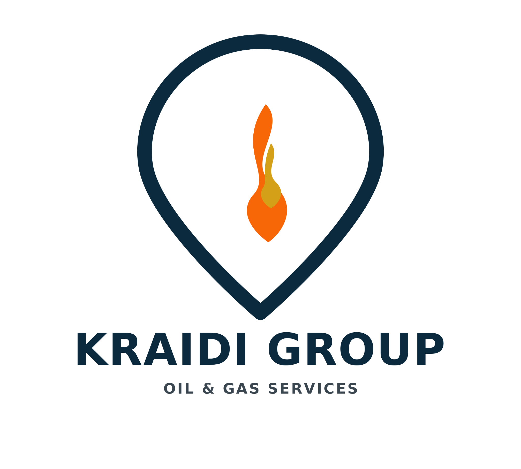 Kraidi Group pin-and-flame logo